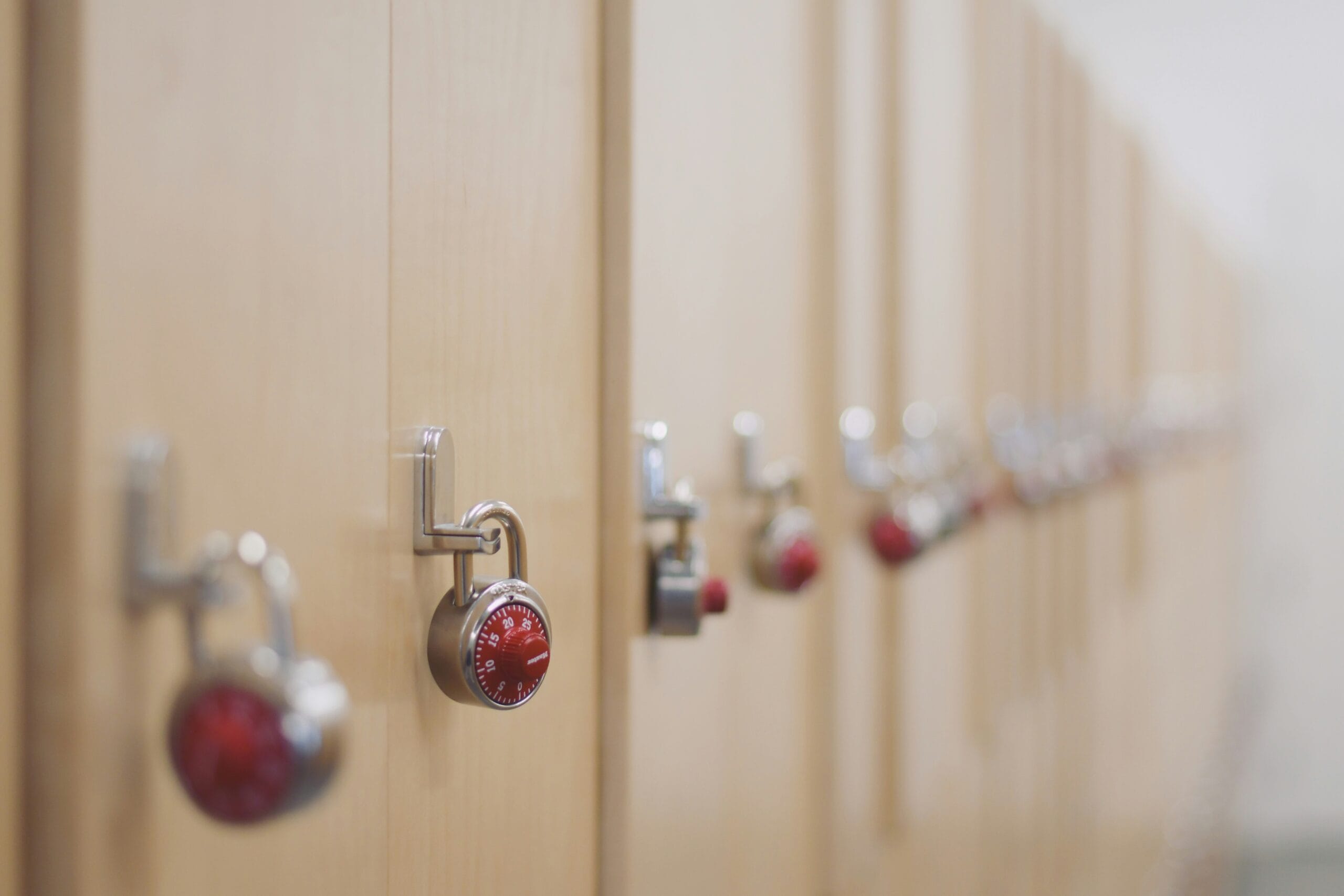 lockers with padlocks to illustrate vesting schedules